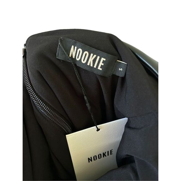 Nookie X Revolve Halter Neck Barbella Mini Dress Women's Black Matt Small NWT - Picture 8 of 12